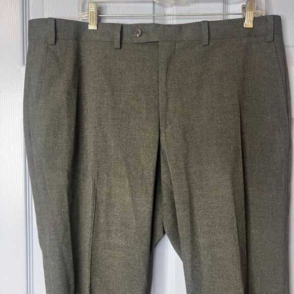 Chaps Dress Pant Trousers Dark Gray Flat Front Mens Size 38/29 Career Wear - Picture 5 of 8